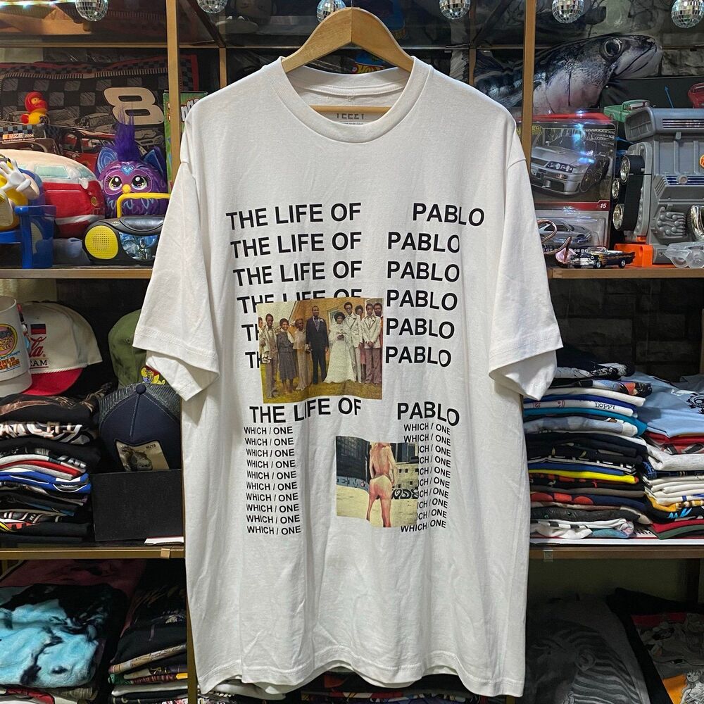 Kanye West The Life of Pablo TLOP Album Cover Graphic T-Shirt Yeezy XL Deadstock